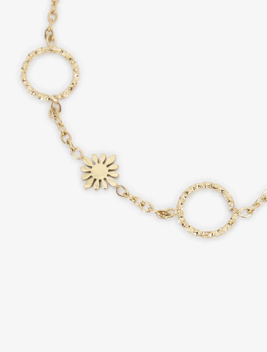 Bracelet fleurs et cercles - Or - Image 3