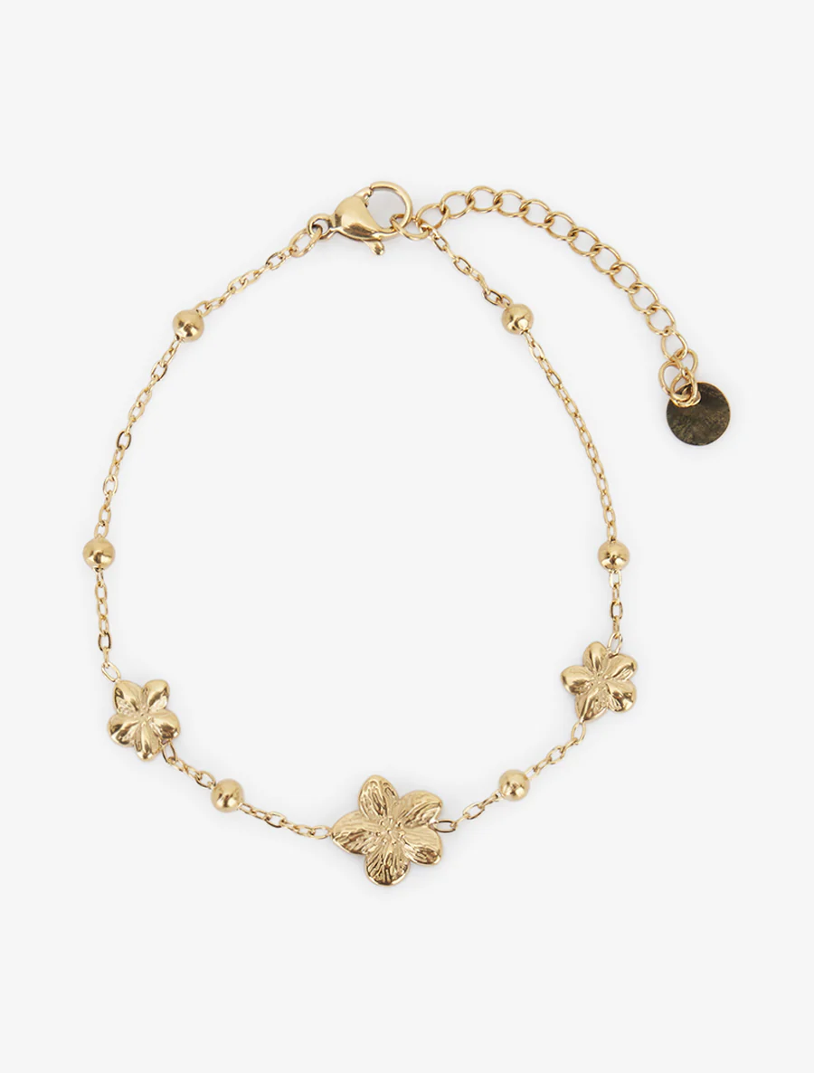 Bracelet trois fleurs - Or - Image 2