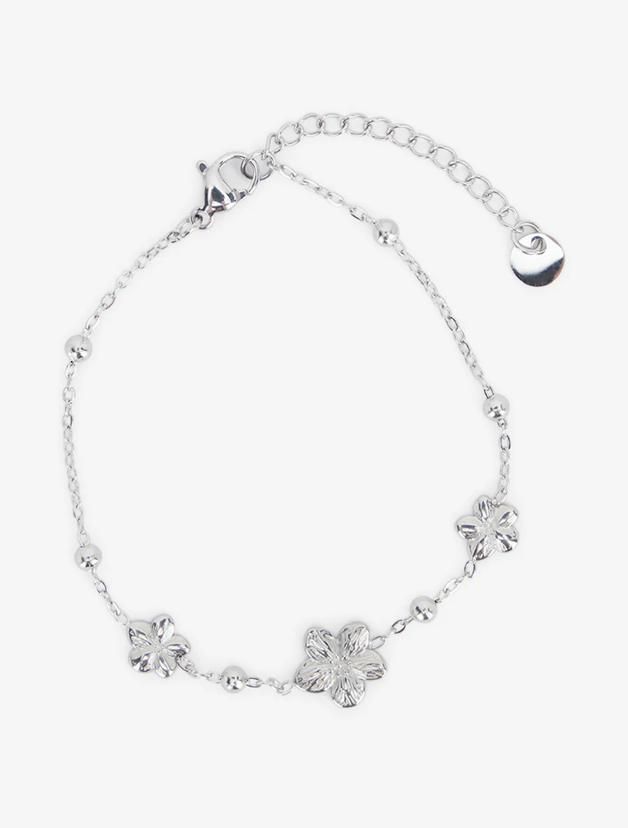 Bracelet trois fleurs - Argent - Image 2
