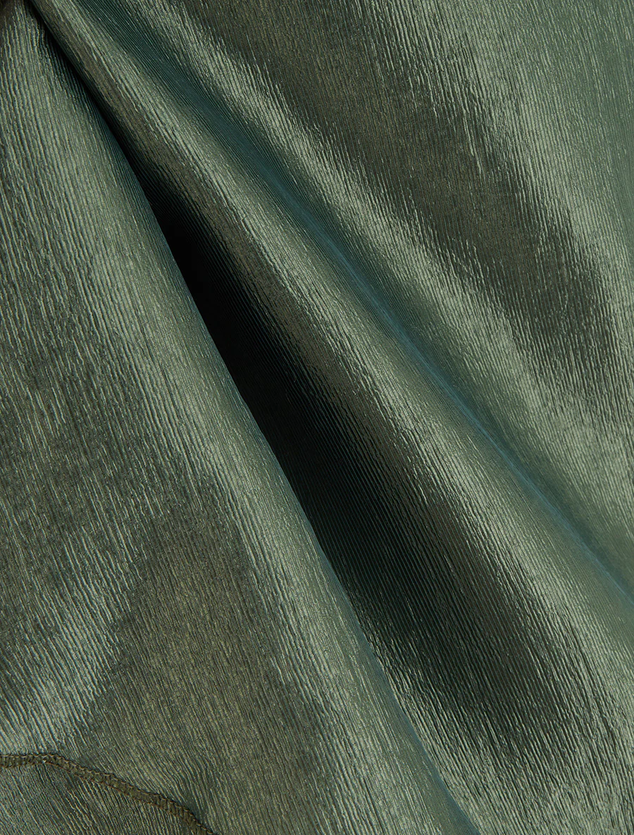 Caraco en tissu texturé - Kaki - Image 3