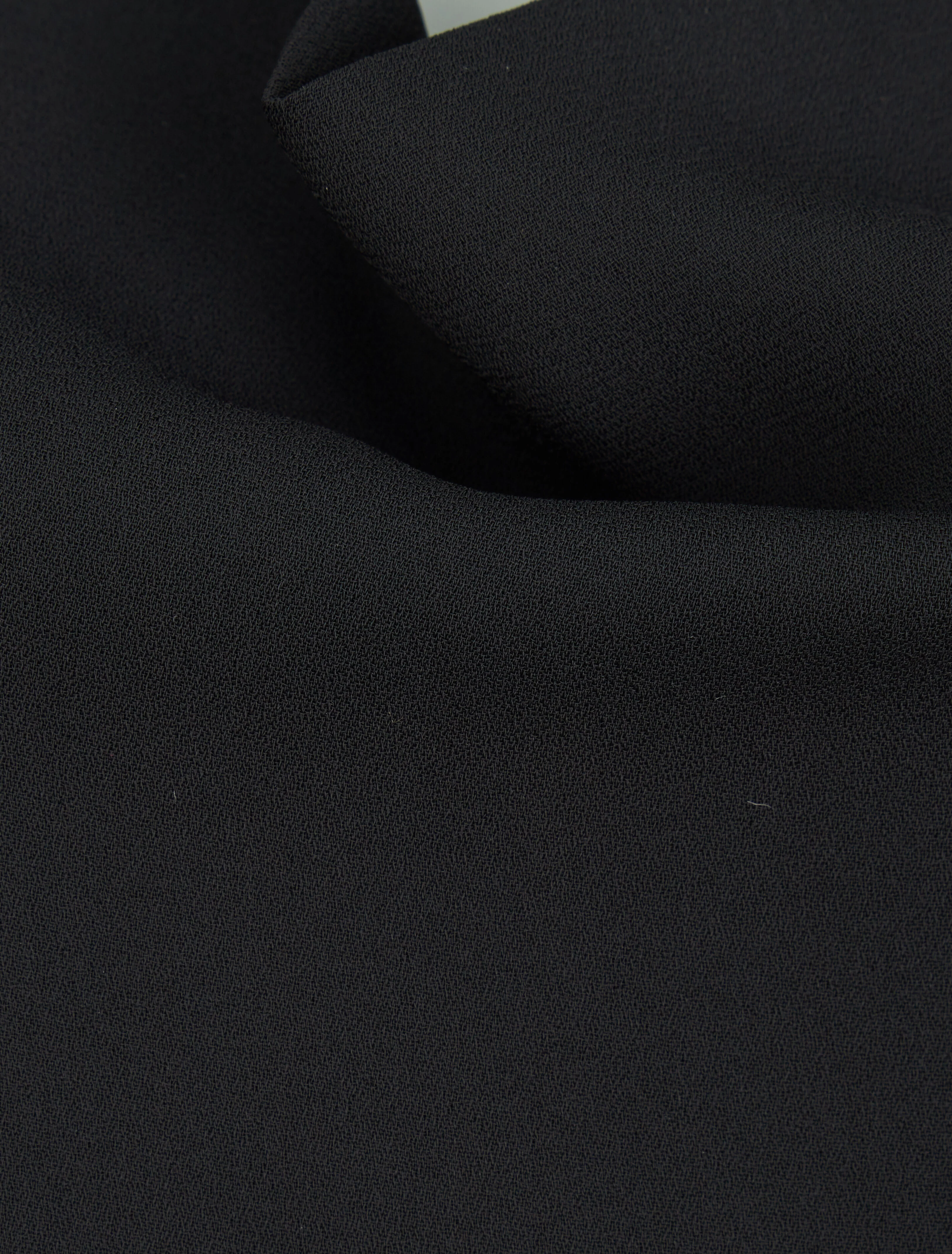 Caraco en voile à col bénitier - Noir - Image 3