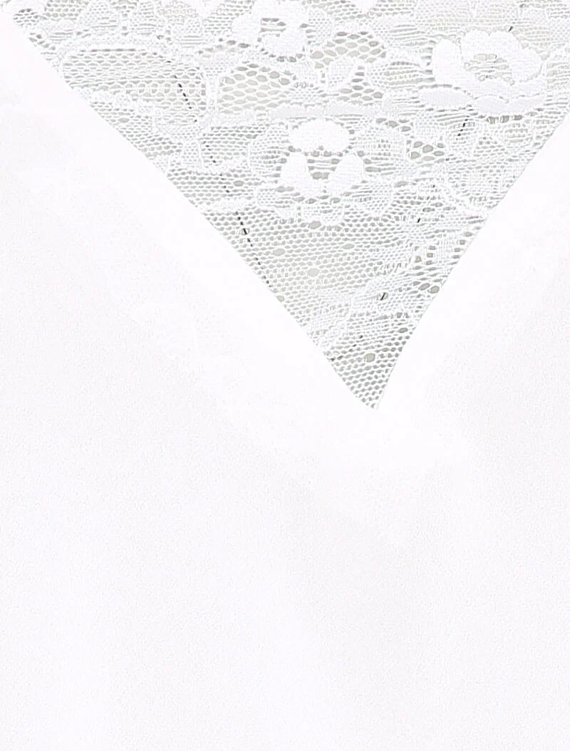 Caraco en voiles superposés - Blanc - Image 3