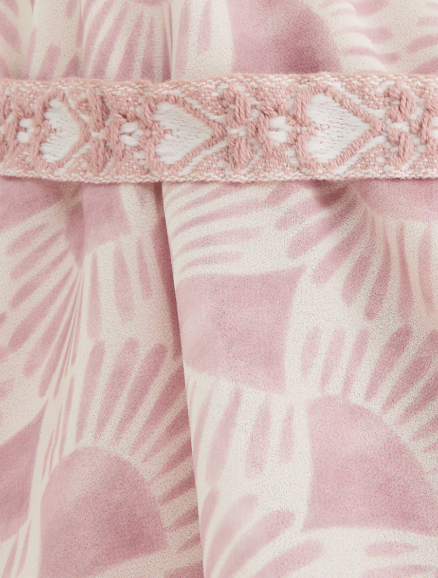 Caraco imprimé graphique stylisé - Rose - Image 3