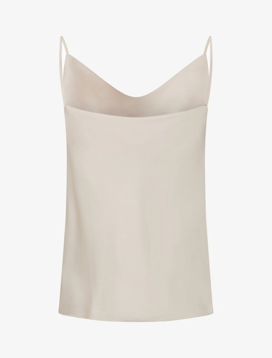 Caraco satiné à col bénitier - Beige clair - Image 2