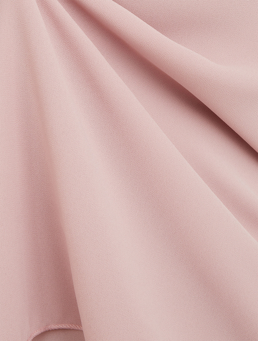 Caraco uni en voile superposé - Vieux rose - Image 3