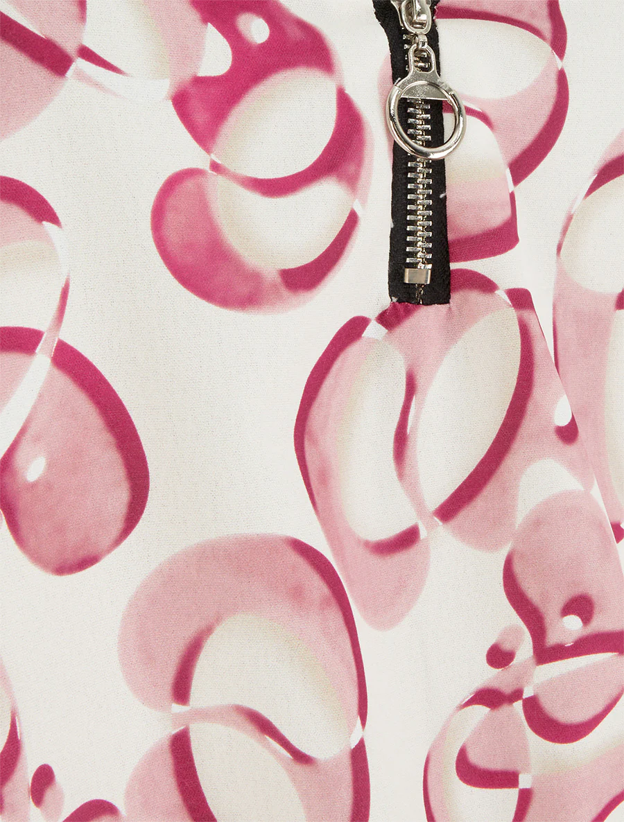 Caraco zippé imprimé graphique - Rose - Image 3