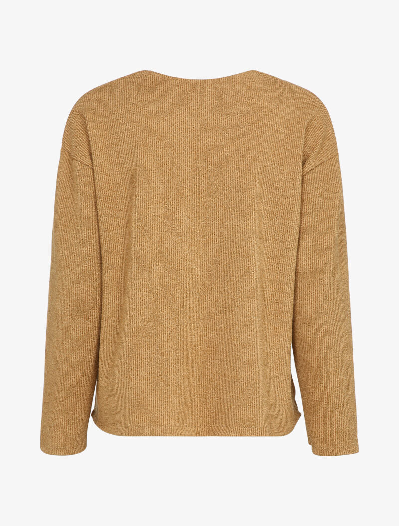 Cardigan à bords asymétriques - Camel - Image 2
