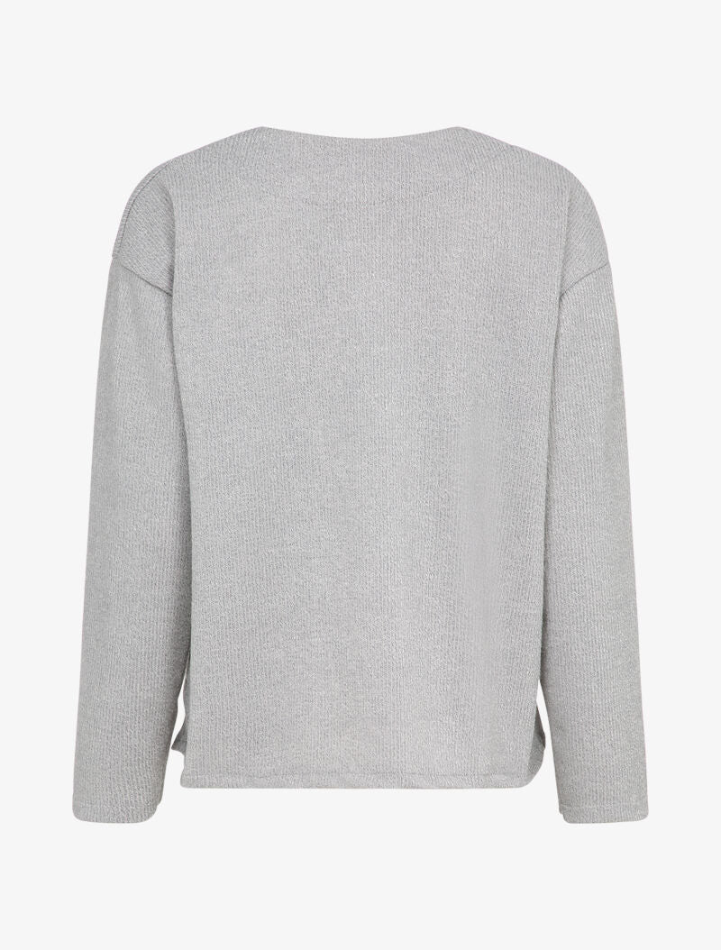 Cardigan à bords asymétriques - Gris clair - Image 2