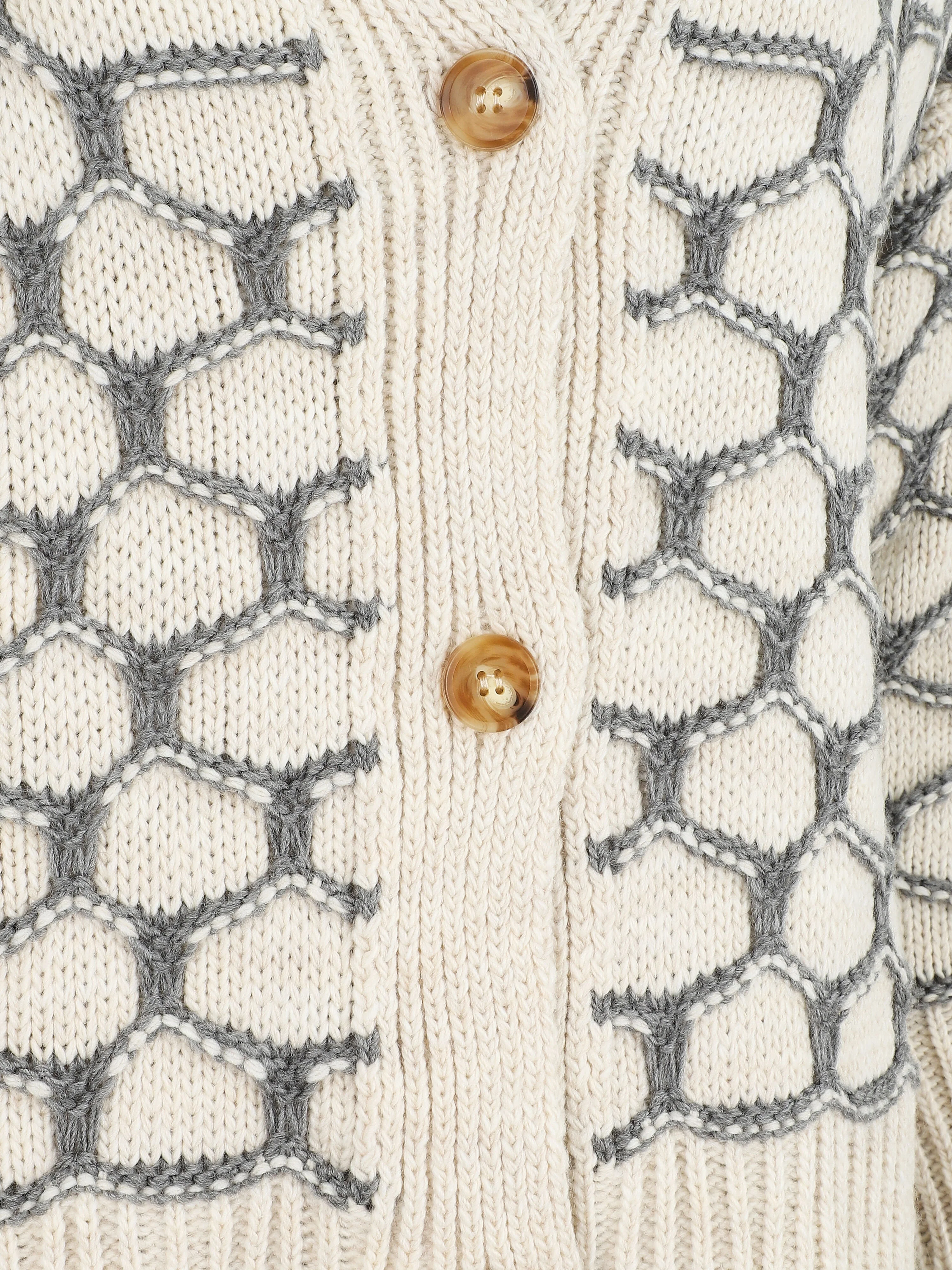 Cardigan à imprimé fantaisie - Gris - Image 3