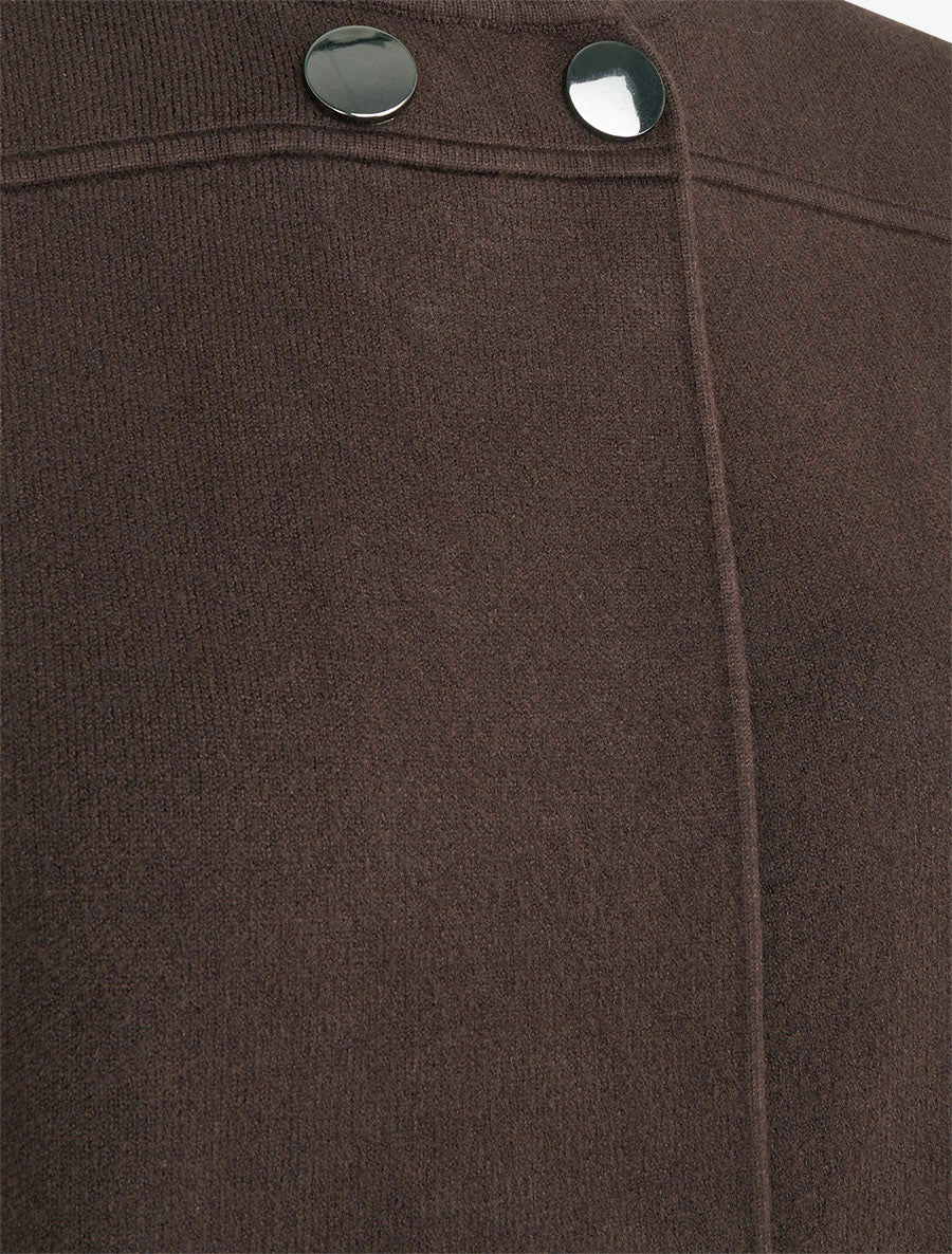 Cardigan uni à deux boutons - Marron - Image 3