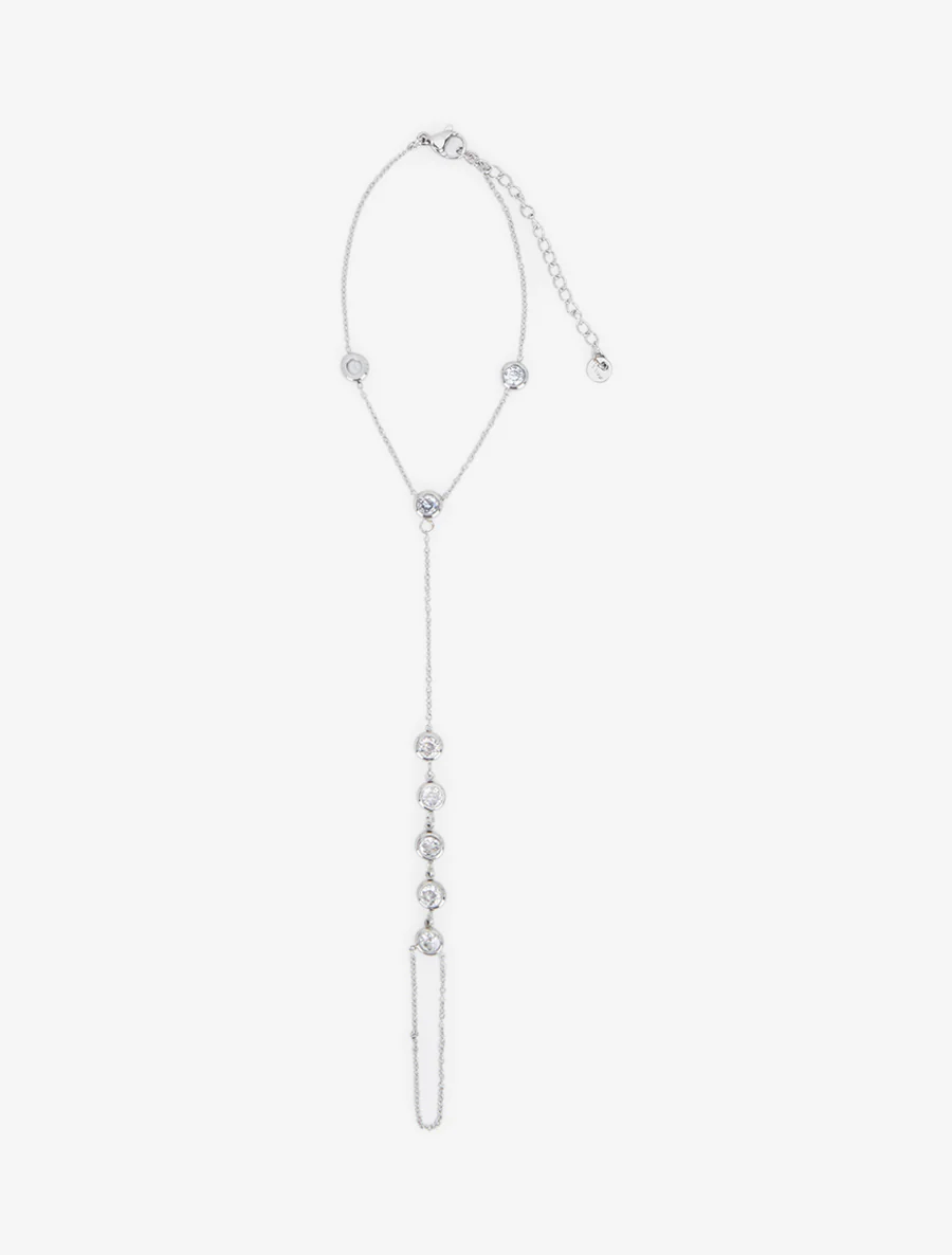 Chaîne de main fine à zircons - Argent - Image 2