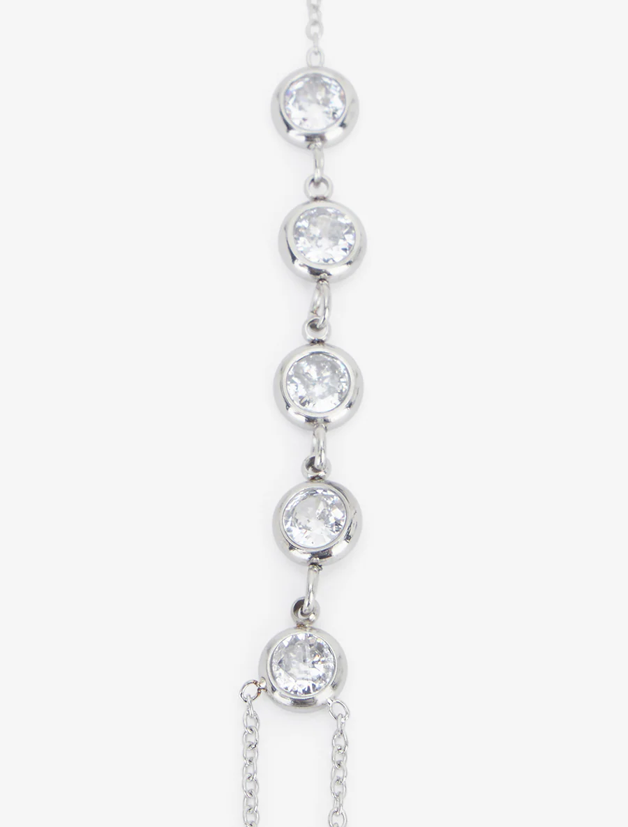 Chaîne de main fine à zircons - Argent - Image 3