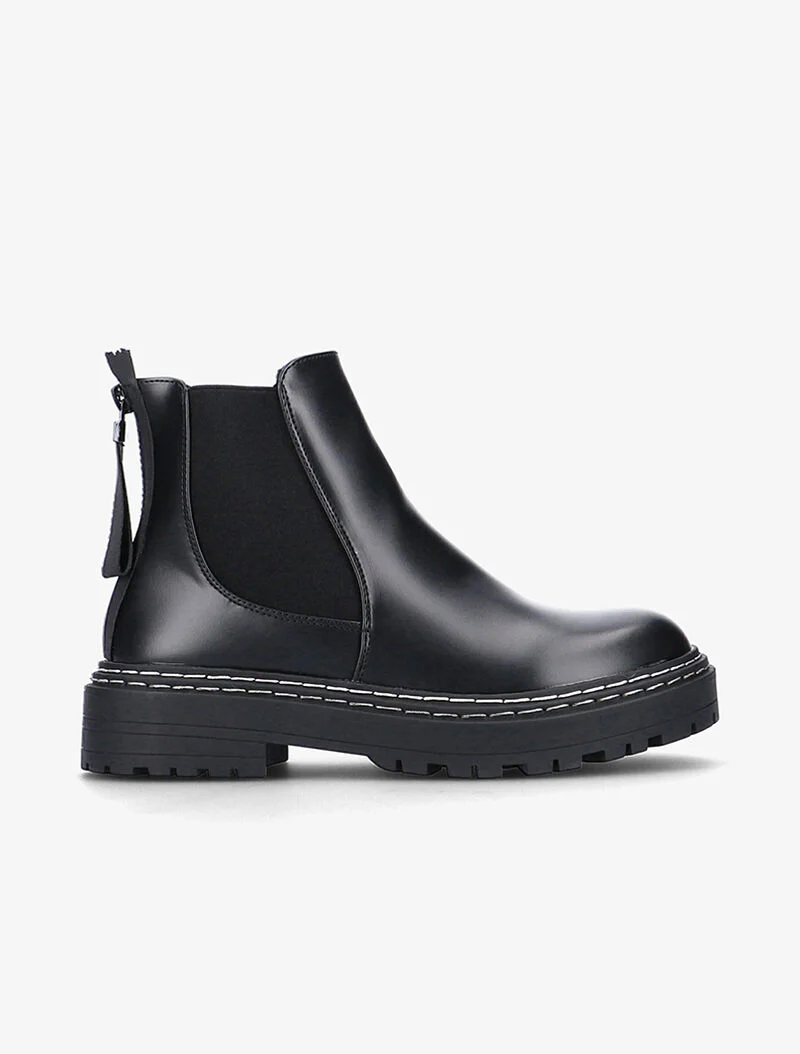 Chelsea boots à large semelle - noir