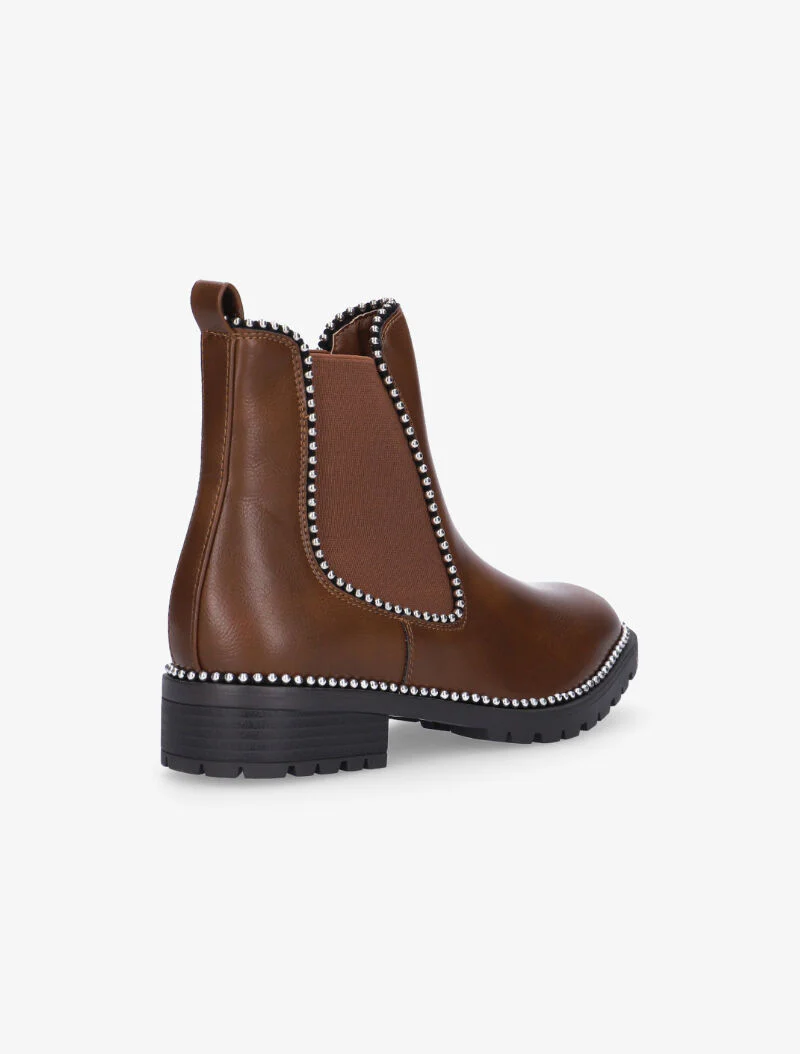 Chelsea boots casual à billes - marron - Image 4