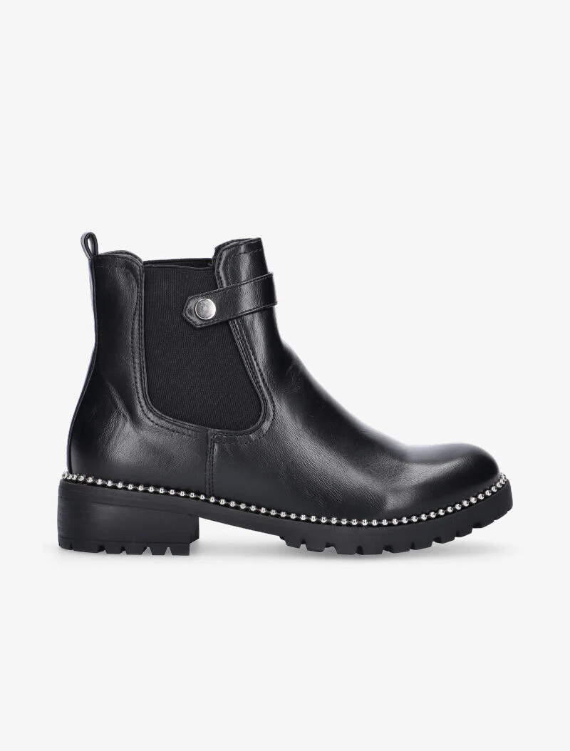 Chelsea boots officier à billes - noir