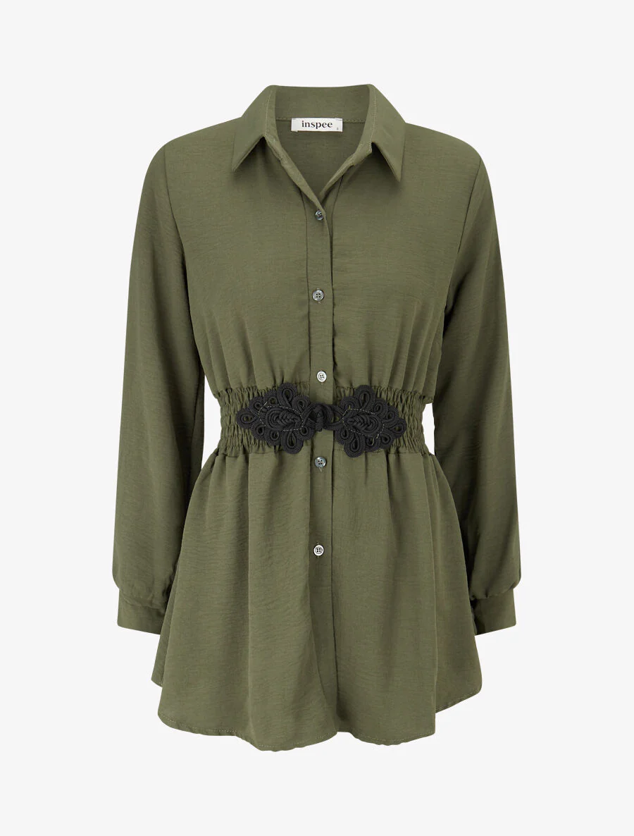 Chemise à taille élastiquée - Kaki