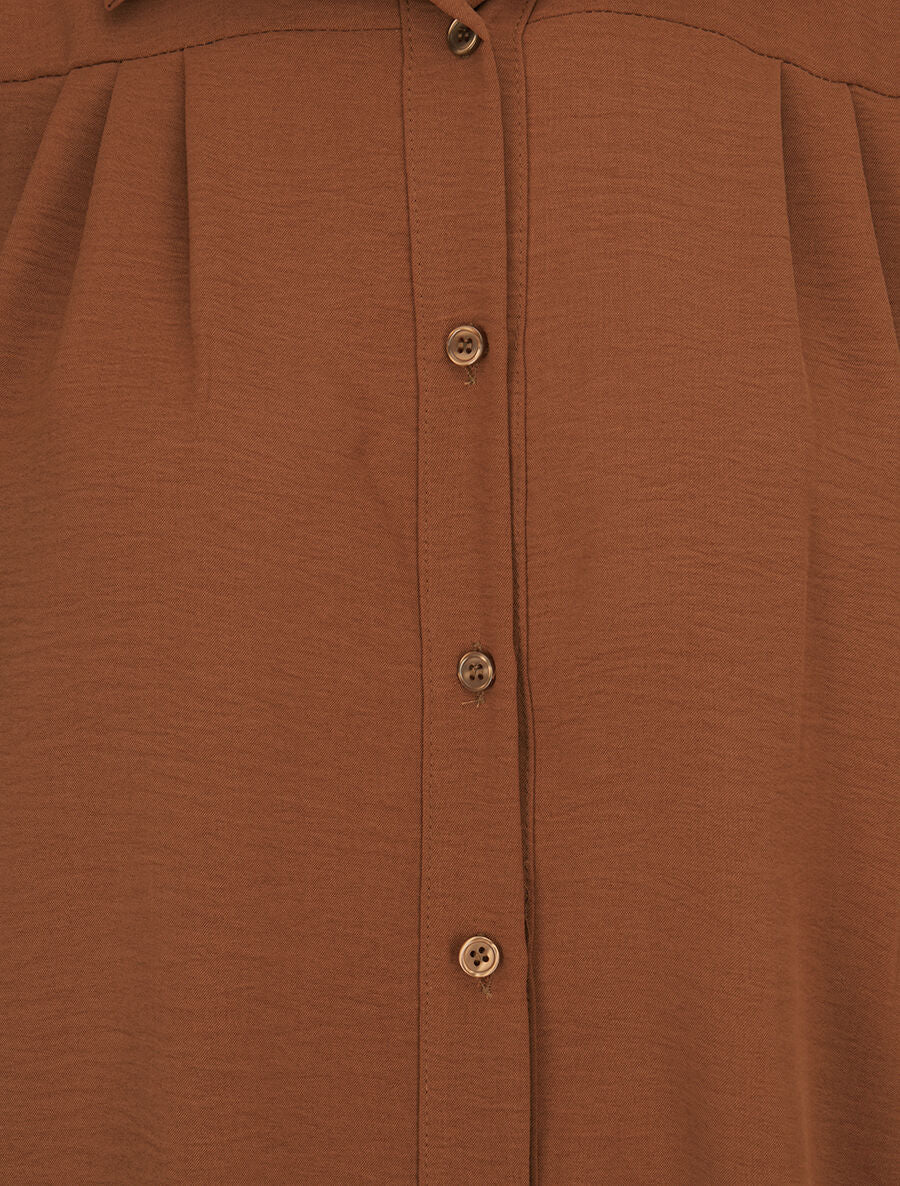 Chemise ample classique - Terre de sienne - Image 3