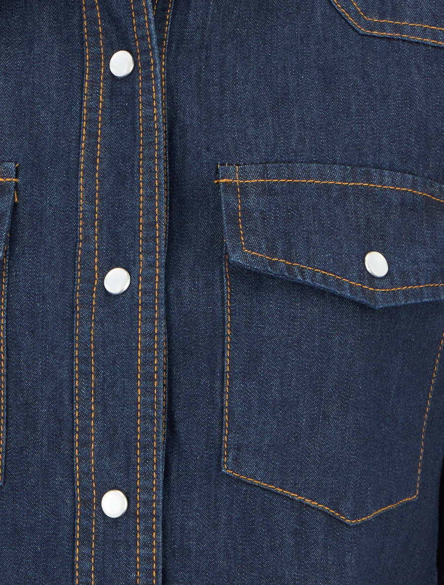 Chemise en jean basique - Bleu brut - Image 3