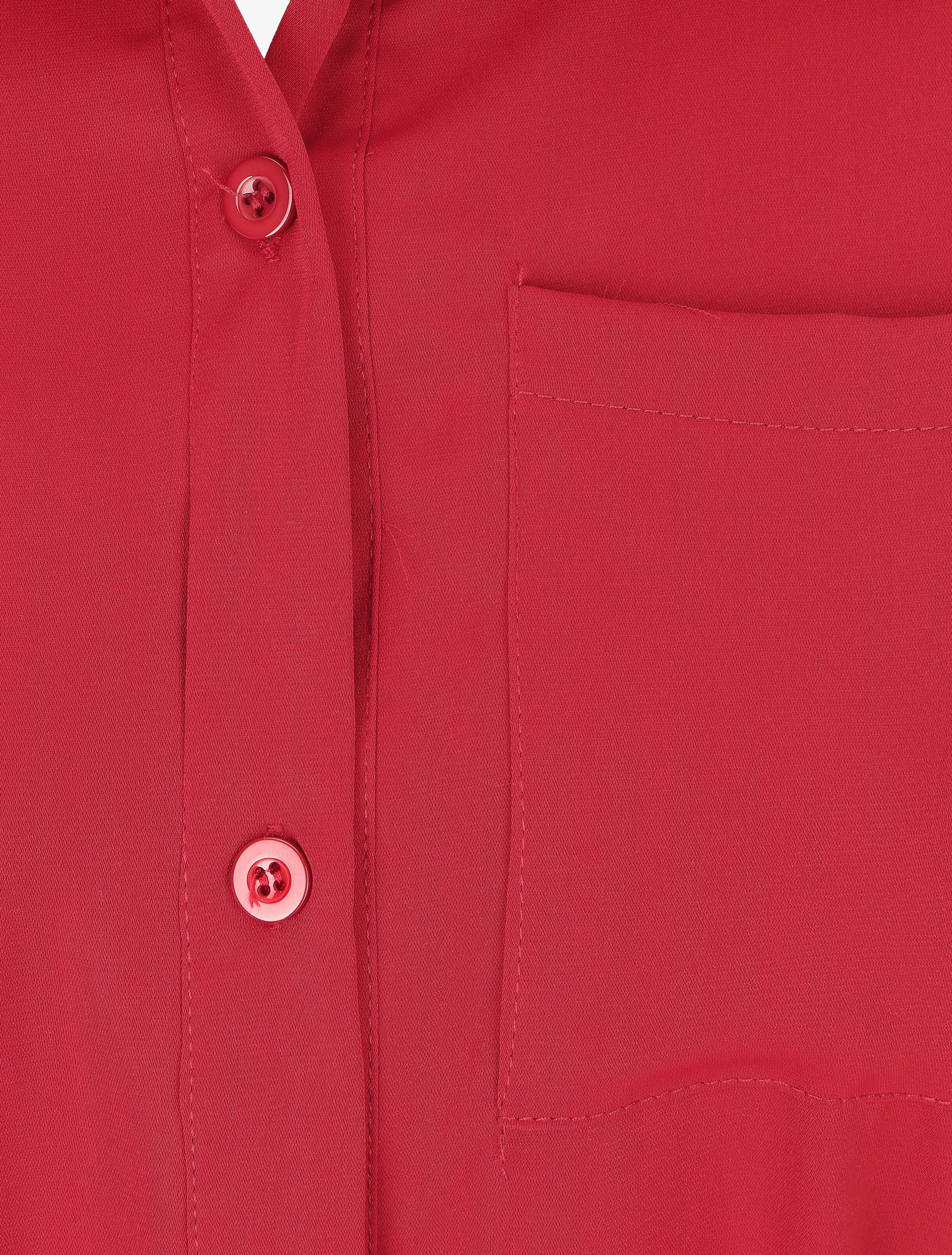 Chemise oversize ceinturée - Rouge - Image 3
