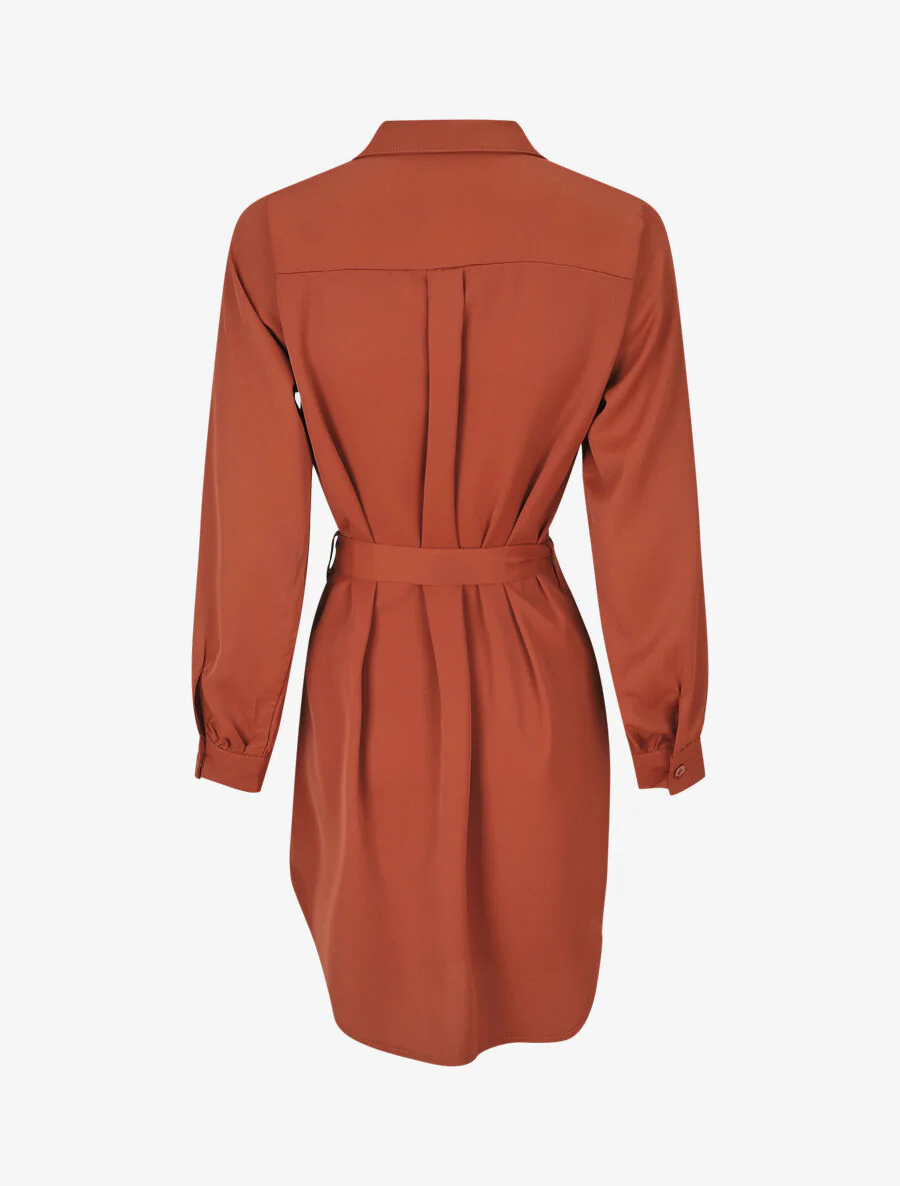 Chemise oversize ceinturée - Rouille - Image 2