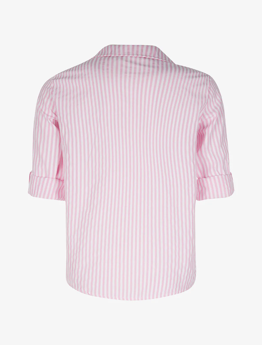 Chemise rayé basic 1 poche - rose - Image 2