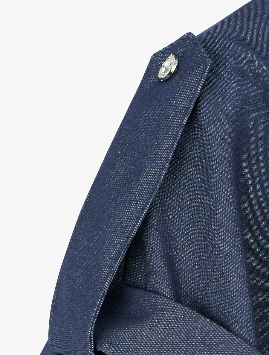 Chemise uni à poches - Bleu brut - Image 3