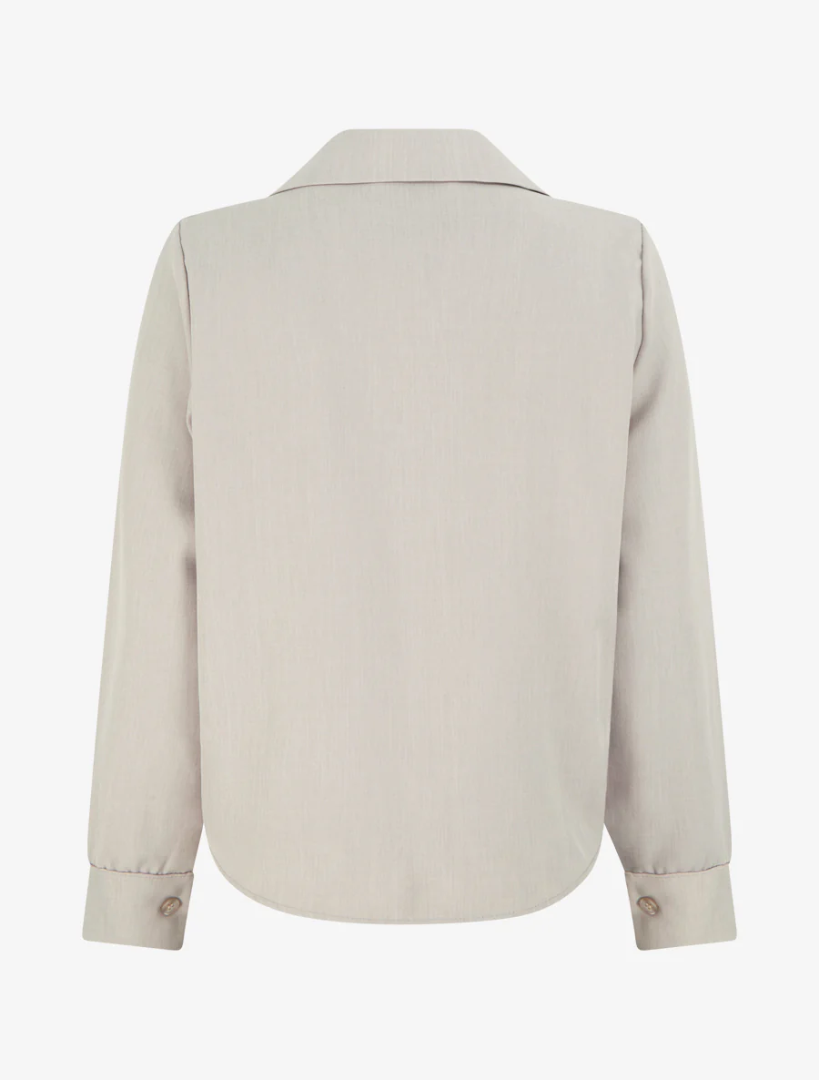 Chemisier noué asymétrique - Taupe - Image 2