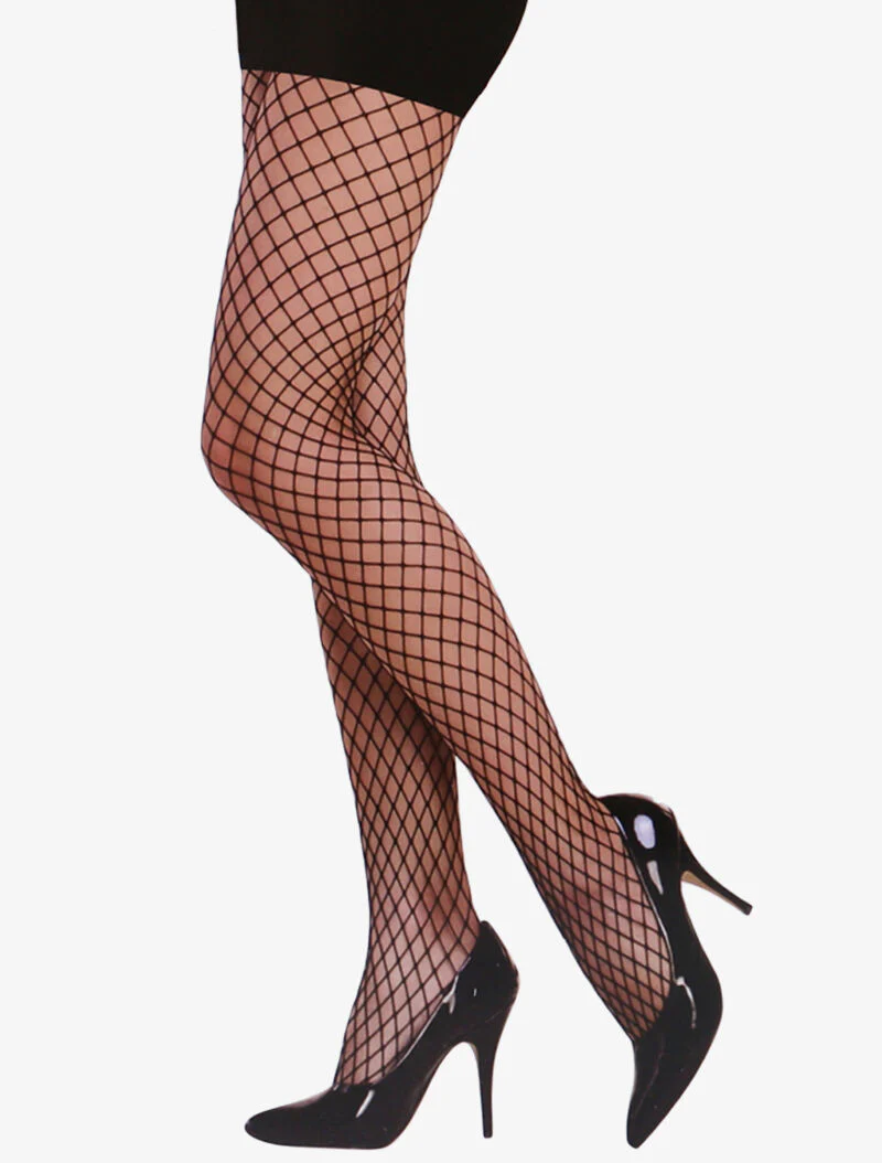 Collants à grosses résilles - noir