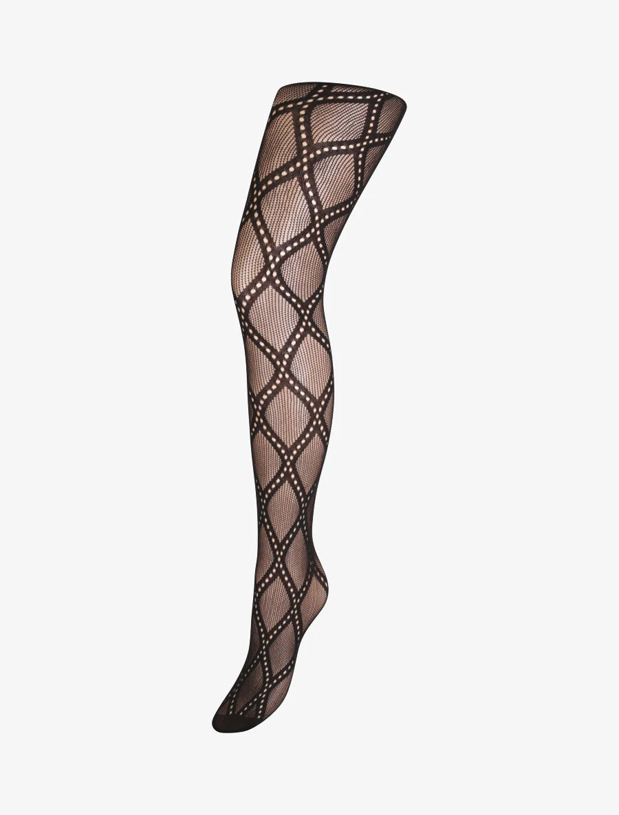 Collants en résille ajourés - Noir