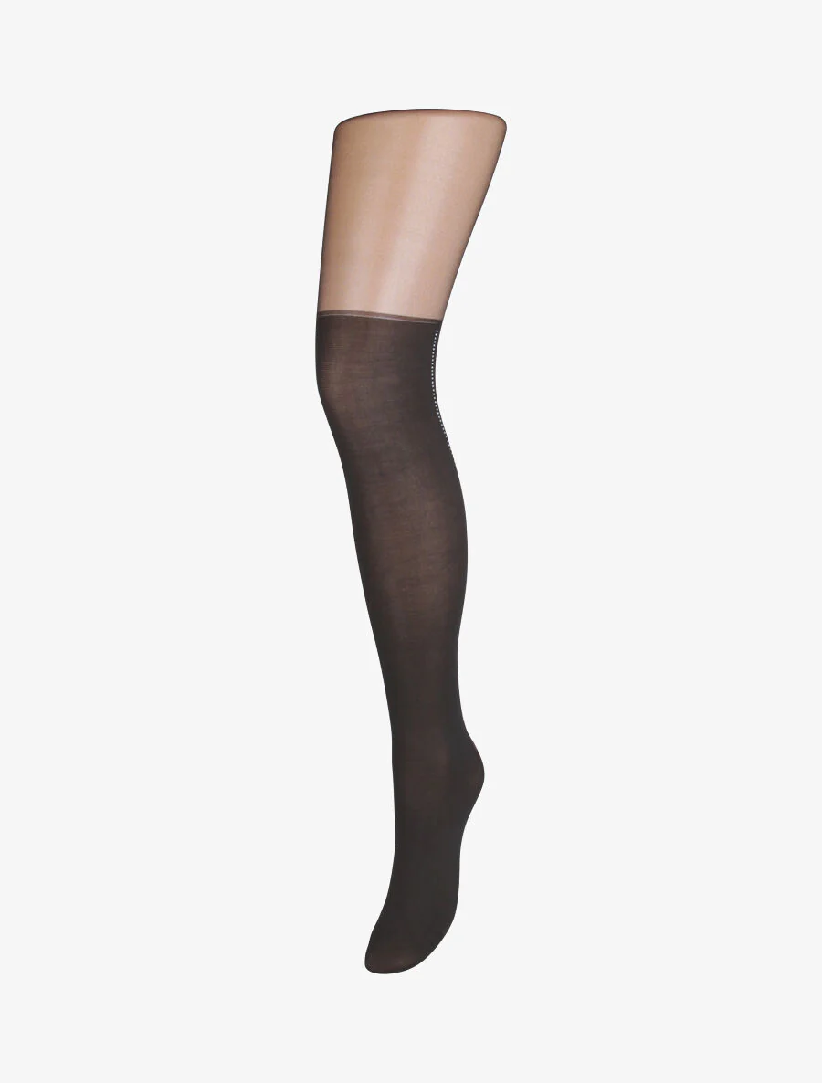 Collants en voile stylisé - Noir