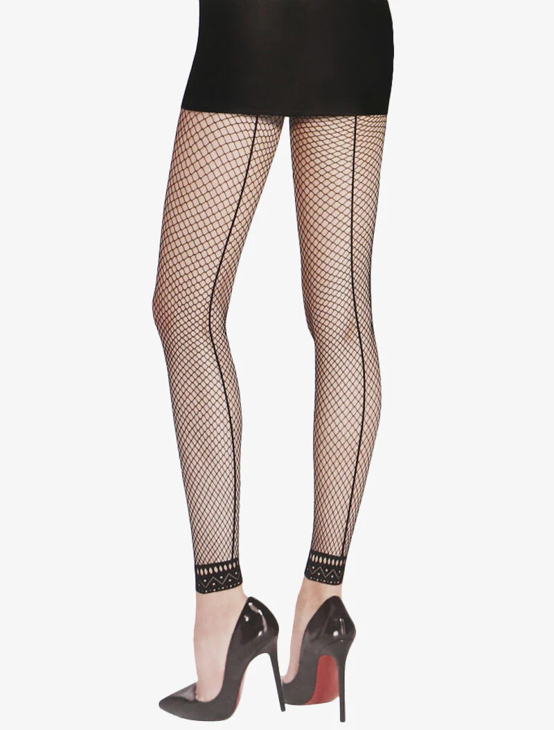 Collants résille sans pieds - noir