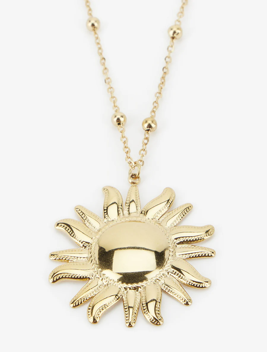 Collier à motif soleil - Or - Image 3