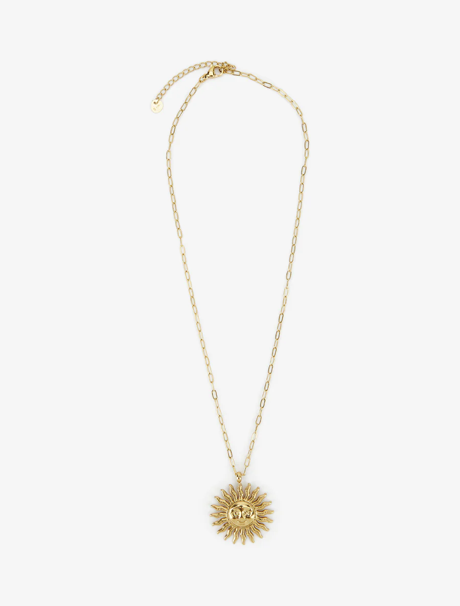 Collier à pendentif soleil - Or - Image 2