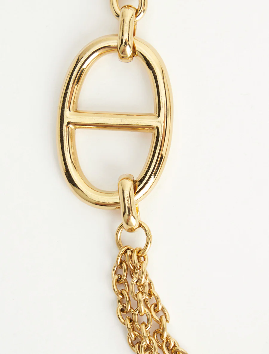 Collier en maille asymétrique - Or - Image 3