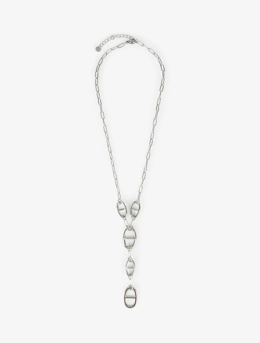 Collier en Y à pendentif maillons marins - Argent - Image 2