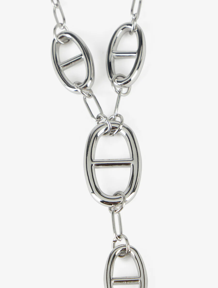Collier en Y à pendentif maillons marins - Argent - Image 3
