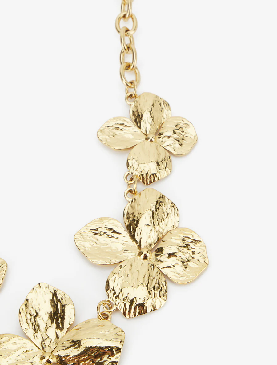 Collier grandes fleurs - Or - Image 3