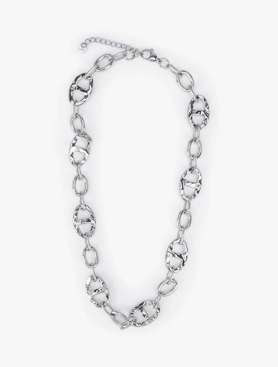 Collier martelé à maillons marins - Argent - Image 2
