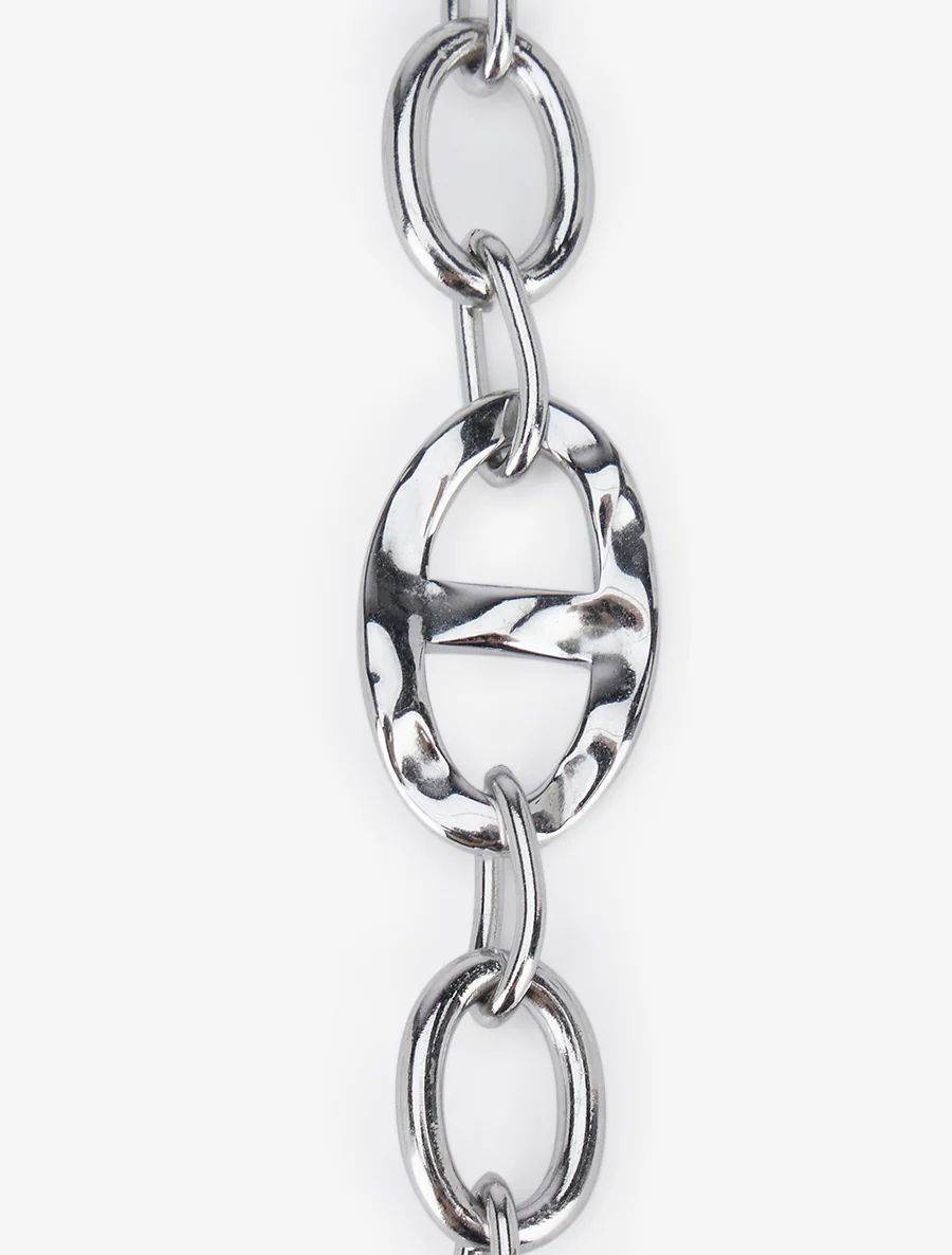 Collier martelé à maillons marins - Argent - Image 3