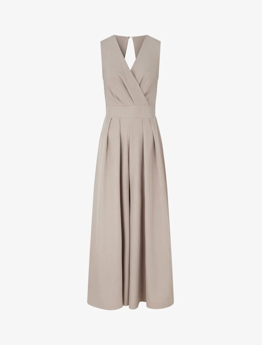 Combinaison ample à dos ouvert - Taupe clair