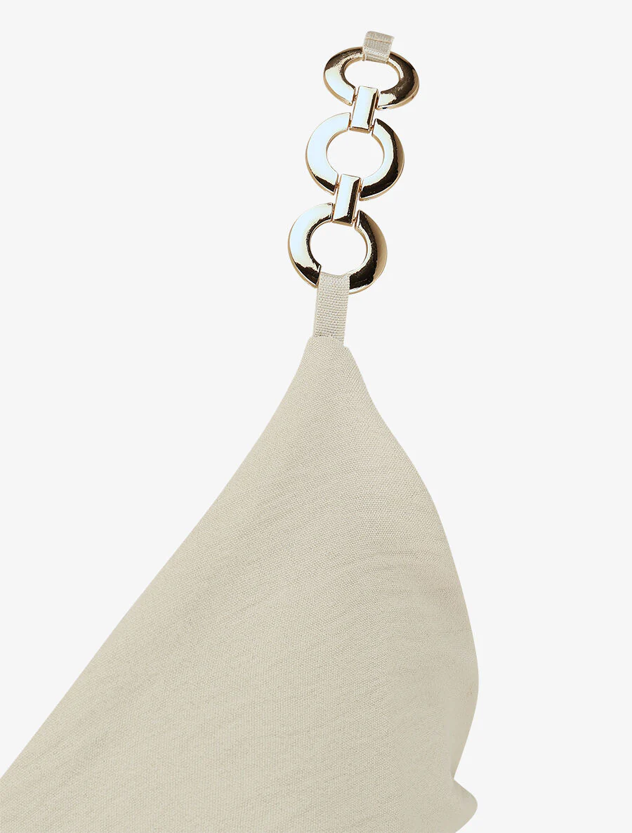 Combinaison ample à fines bretelles bijoux - Beige - Image 3