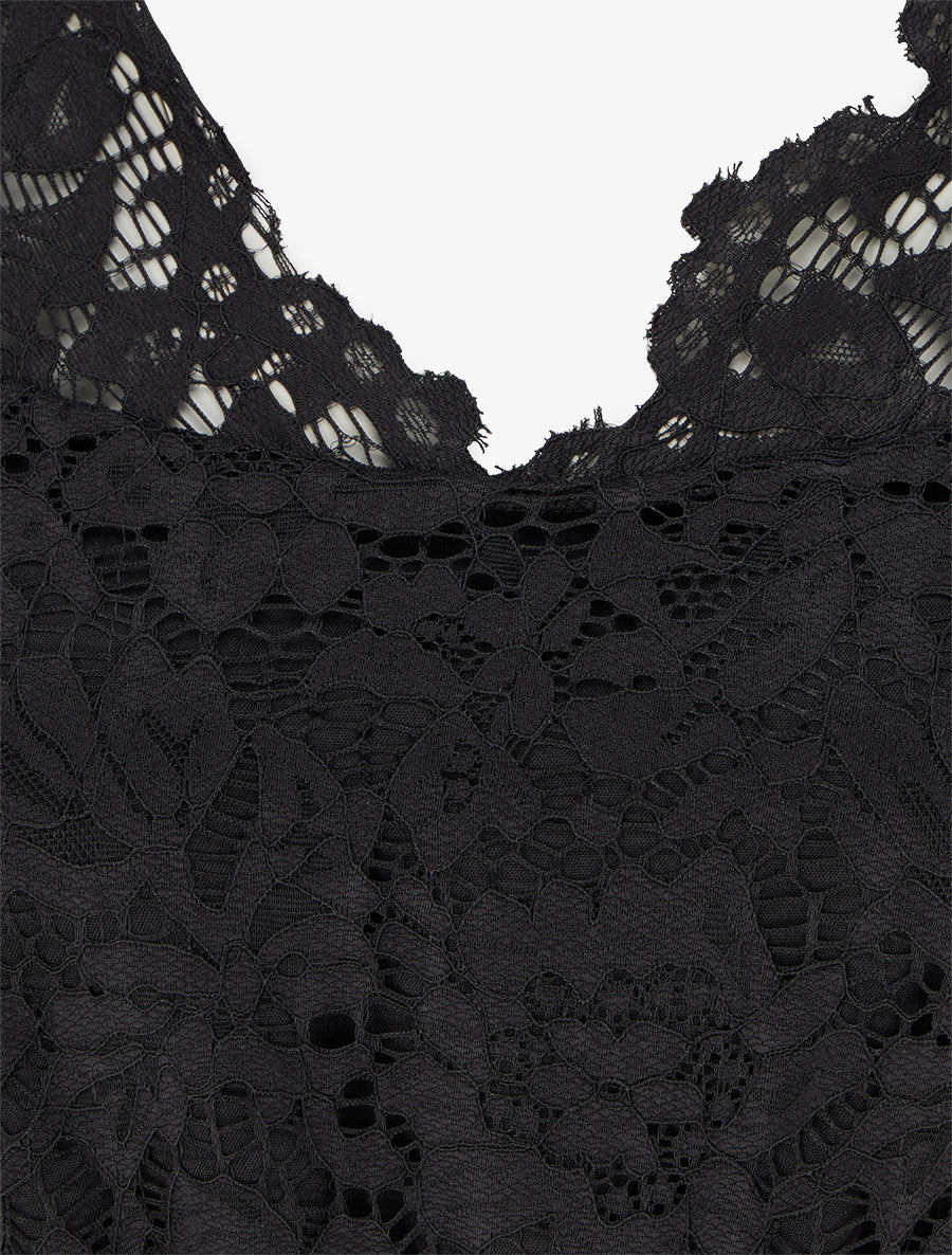 Combinaison bimatière et bicolore - Noir - Image 3