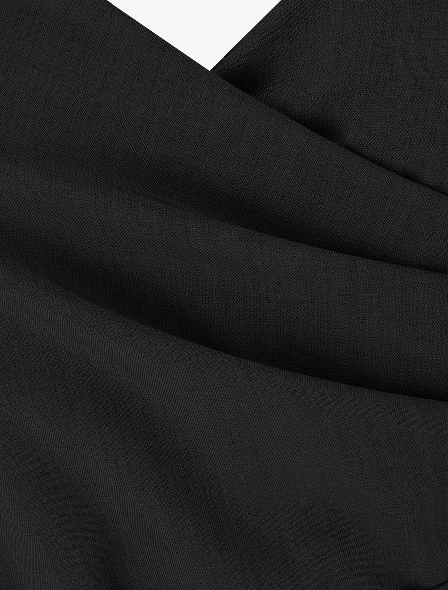 Combinaison droite à fines bretelles - Noir - Image 3