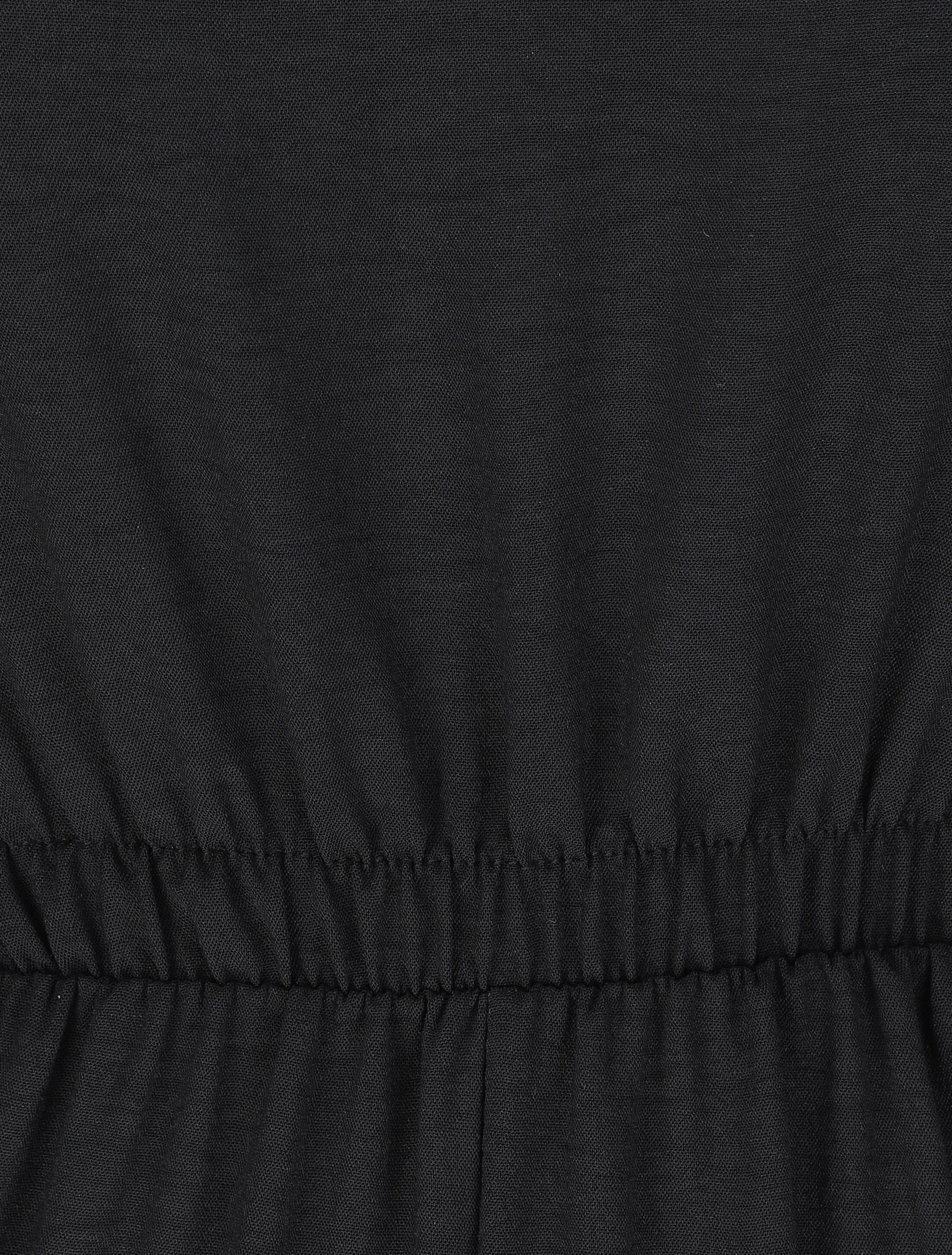 Combinaison fluide unie - Noir - Image 3