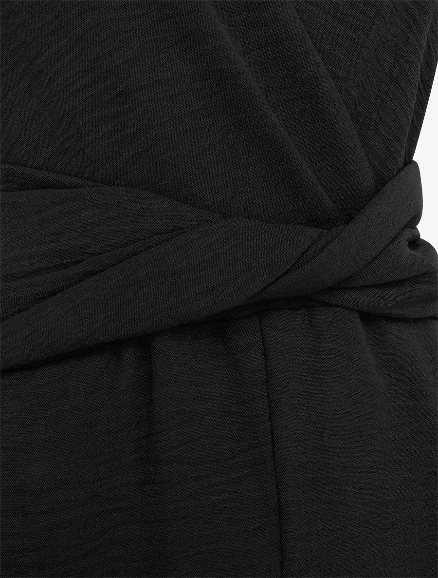 Combinaison sans manches à ceinture torsadée - Noir - Image 3