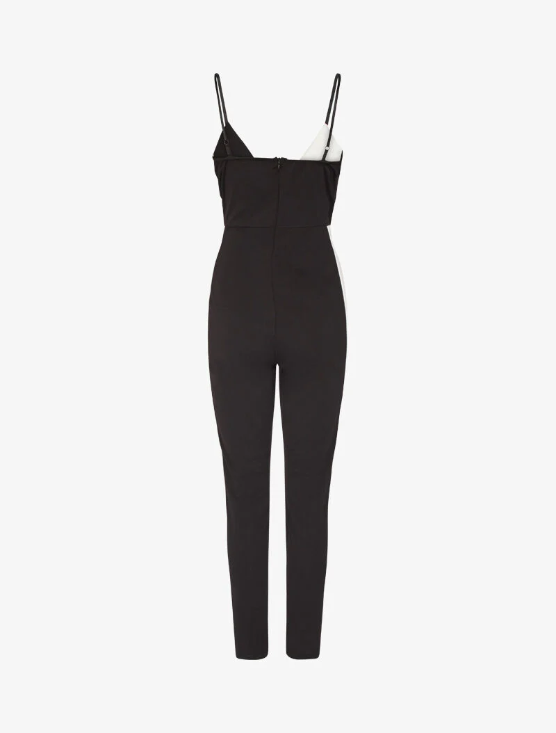Combinaison slim color block - noir - Image 2