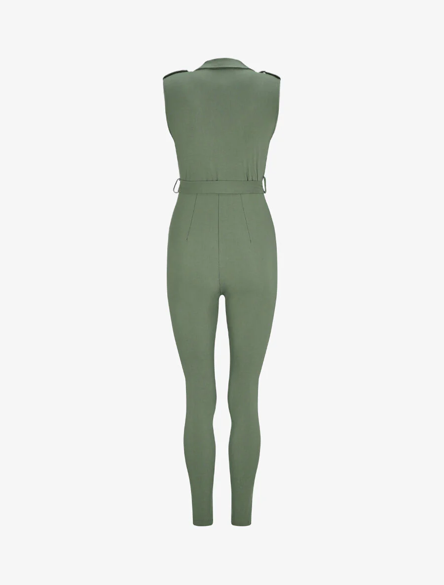 Combinaison stretch slim - Kaki - Image 2