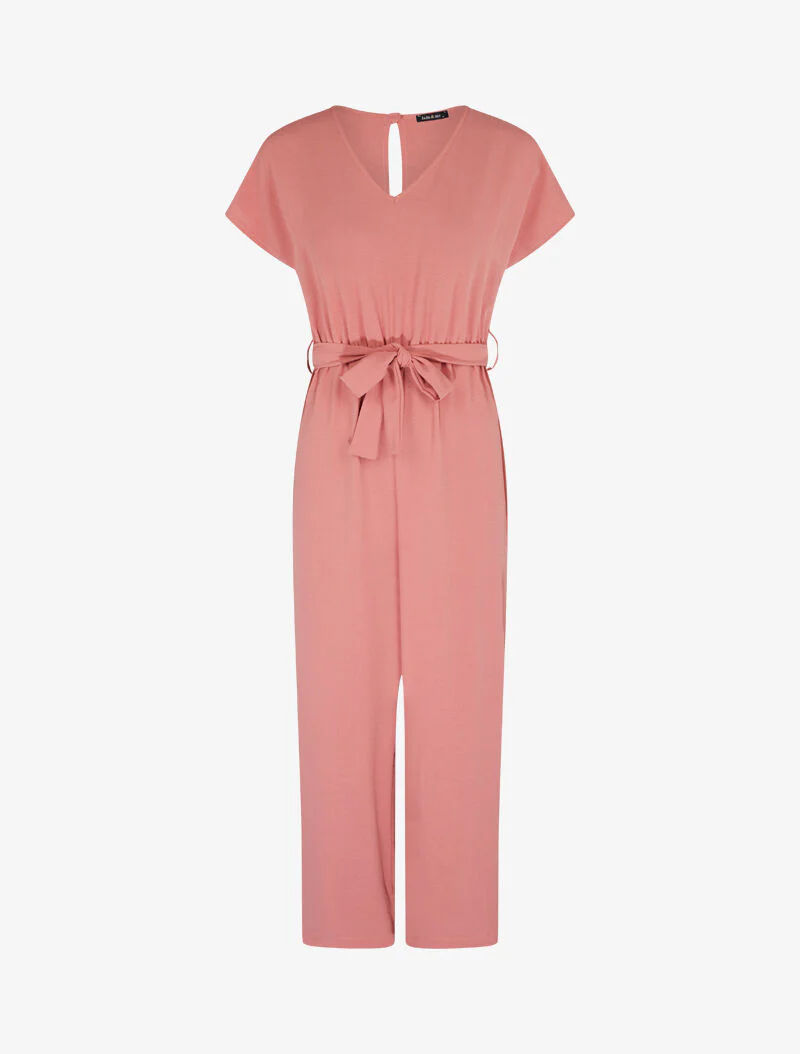 Combinaison style jupe culotte - rose foncé - Image 3