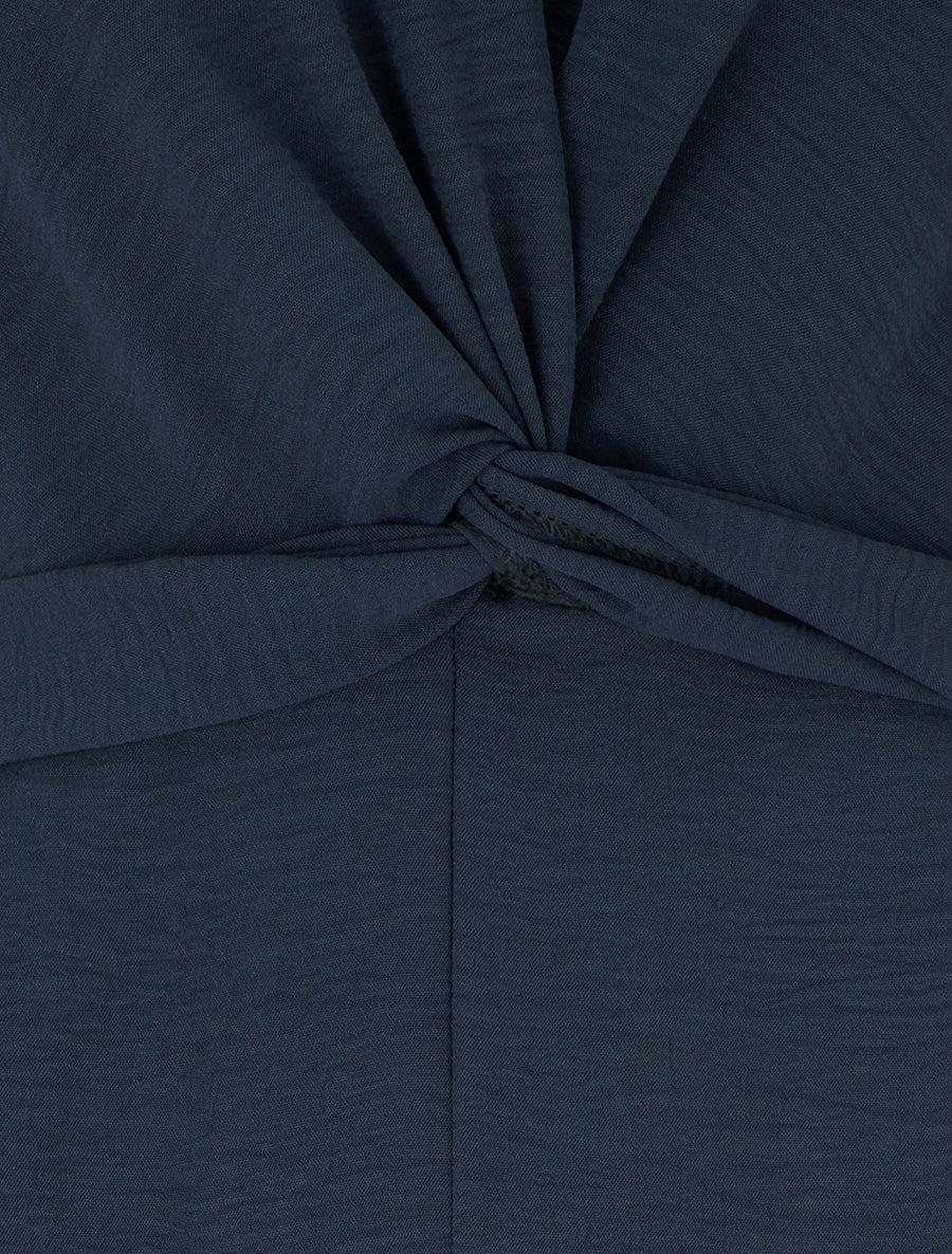Combinaison unie à manches courtes - Bleu nuit - Image 3