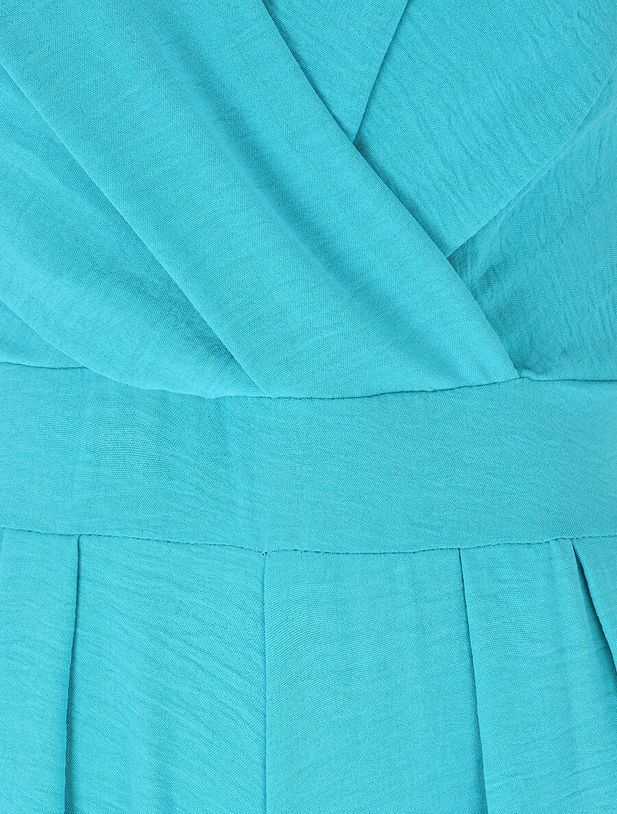 Combinaison unie dos ouvert - Turquoise - Image 3